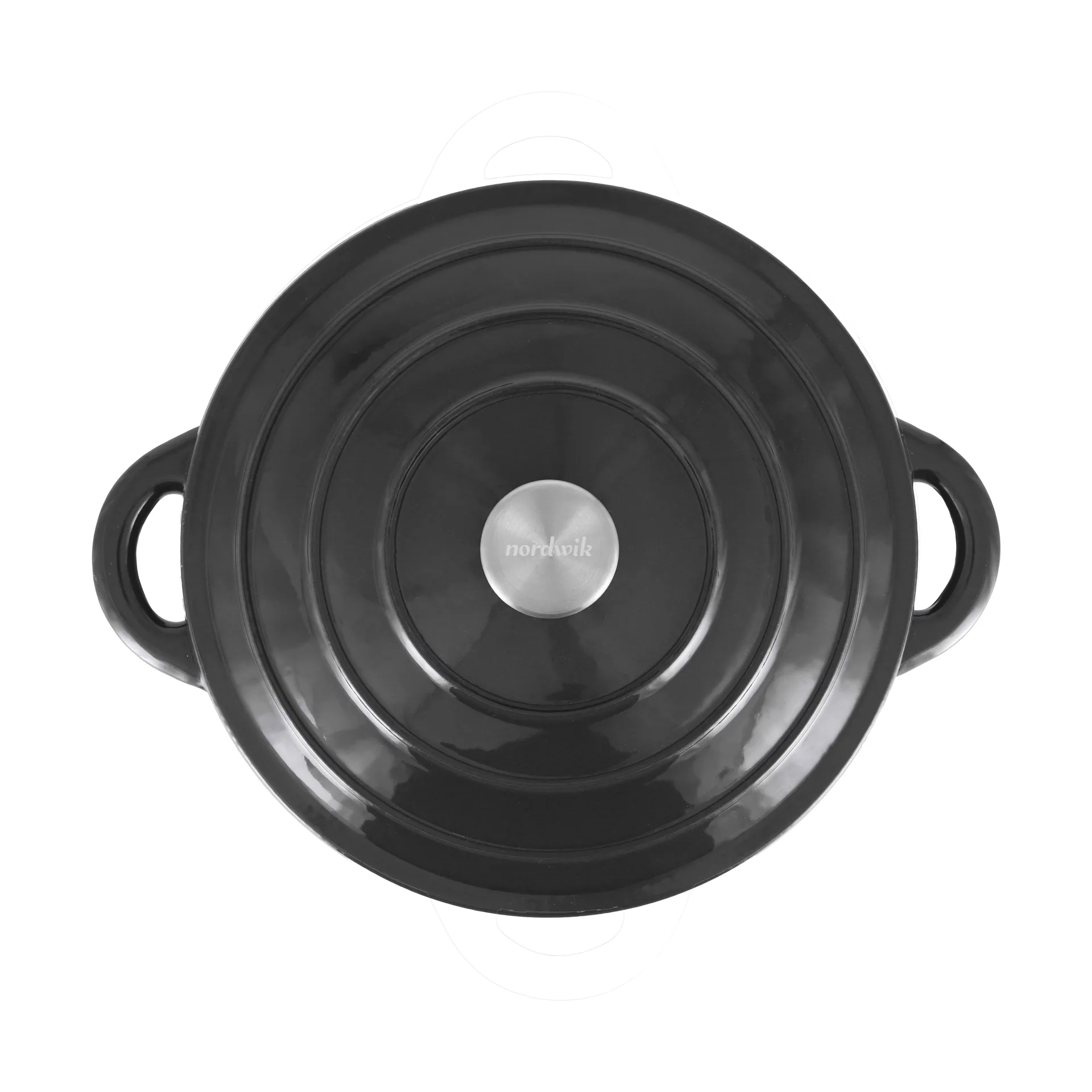 Olla de hierro fundido Nordwik redonda 5 l, Negro-plateado Nordwik