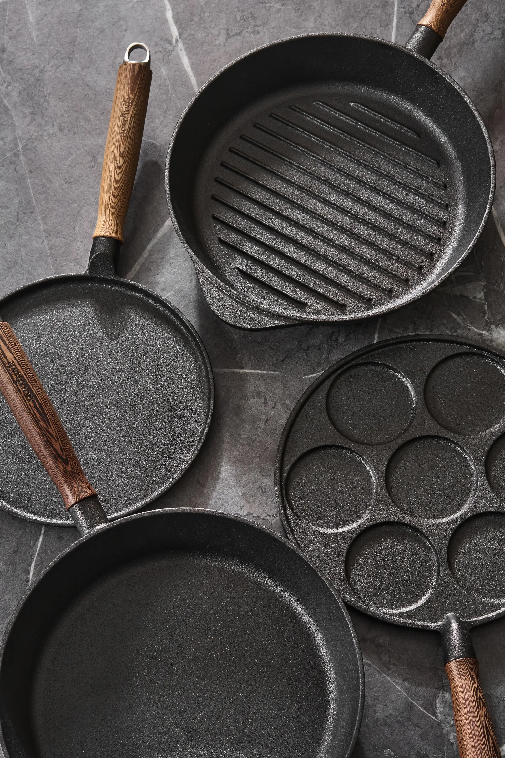 Sartén de hierro fundido con mango de madera Nordwik, 28 cm Nordwik