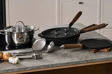 Sartén de hierro fundido con mango de madera Nordwik - 28 cm - Nordwik