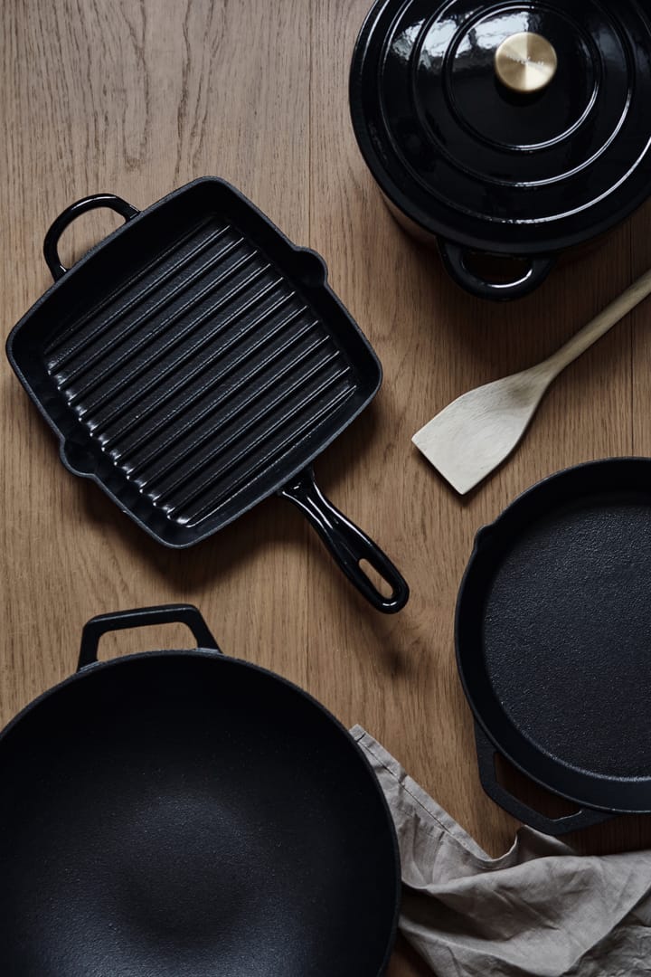 Sartén plancha Nordwik 25x25 cm, Hierro fundido-negro Nordwik