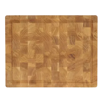 Tabla de cortar de madera a testa de Nordwik con ranura 36x46 cm - Roble - Nordwik