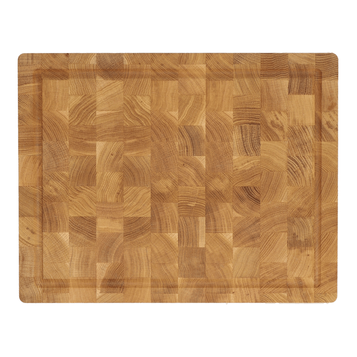 Tabla de cortar de madera a testa de Nordwik con ranura 36x46 cm - Roble - Nordwik