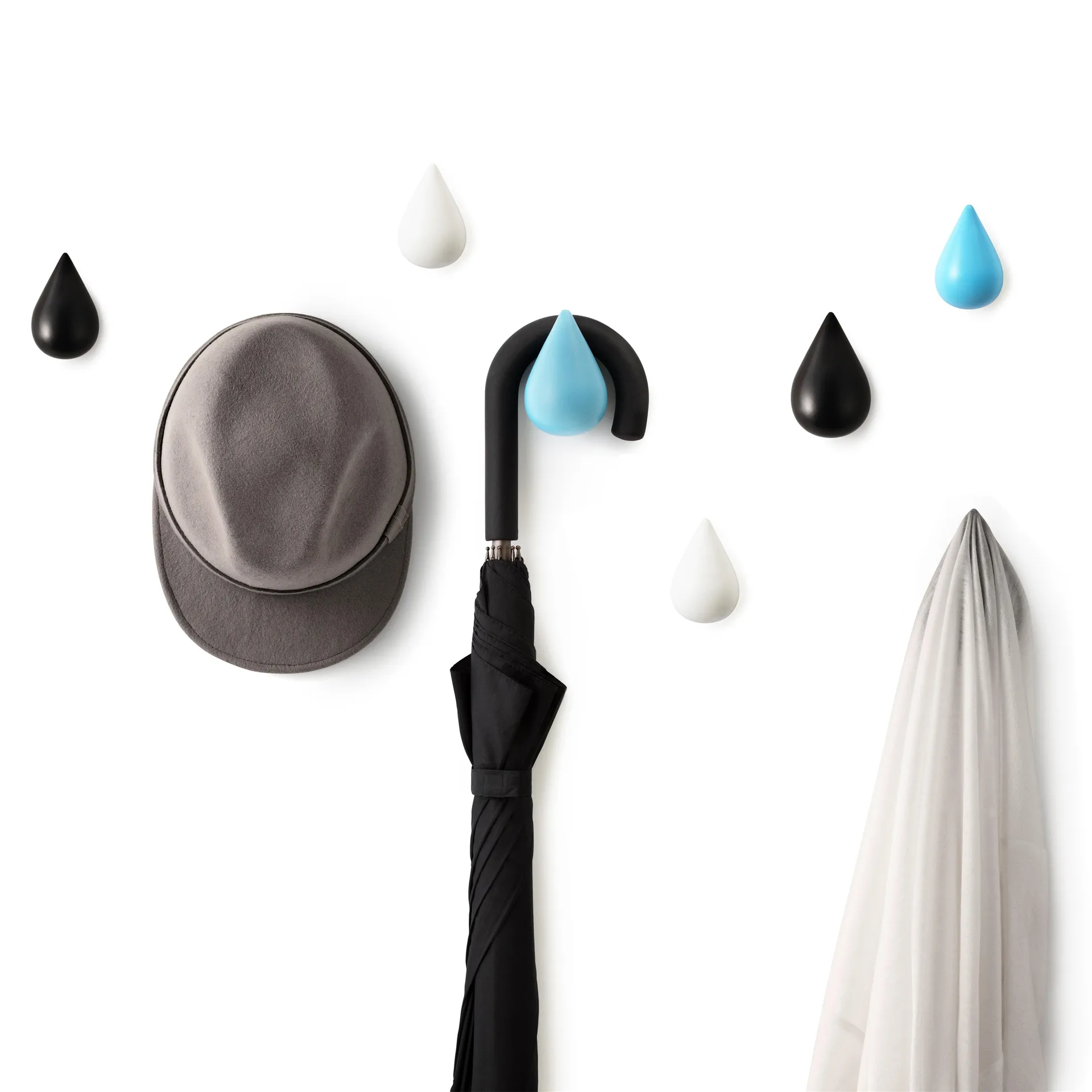 2 perchas Dropit, grandes, blanco Normann Copenhagen