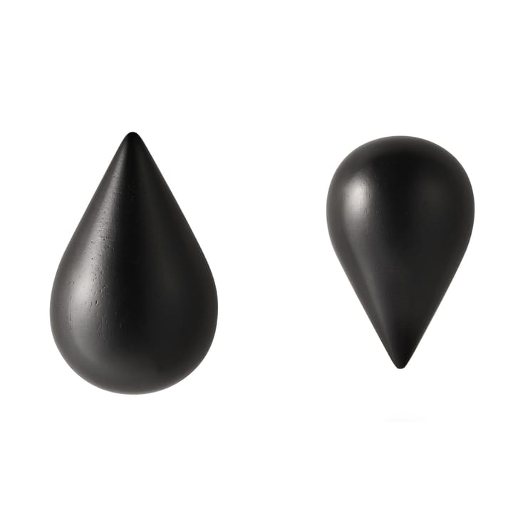 2 perchas Dropit - grandes, negro - Normann Copenhagen