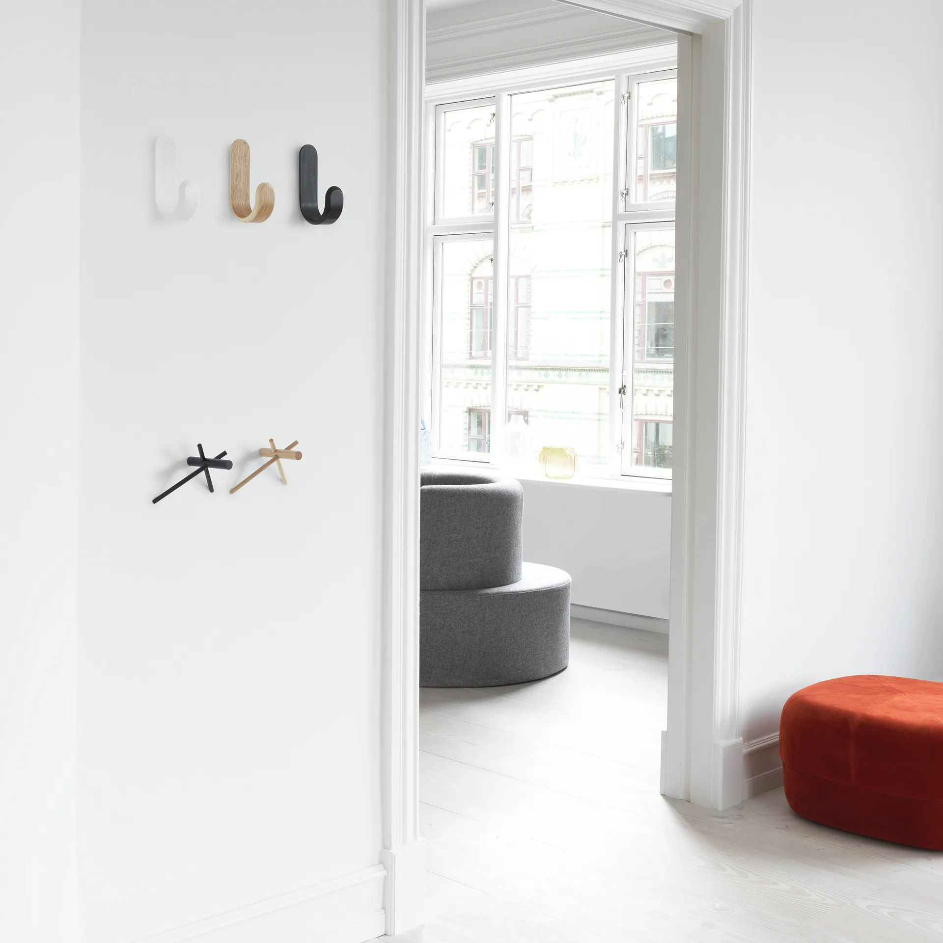 2 percheros Sticks, set de 2, negro Normann Copenhagen