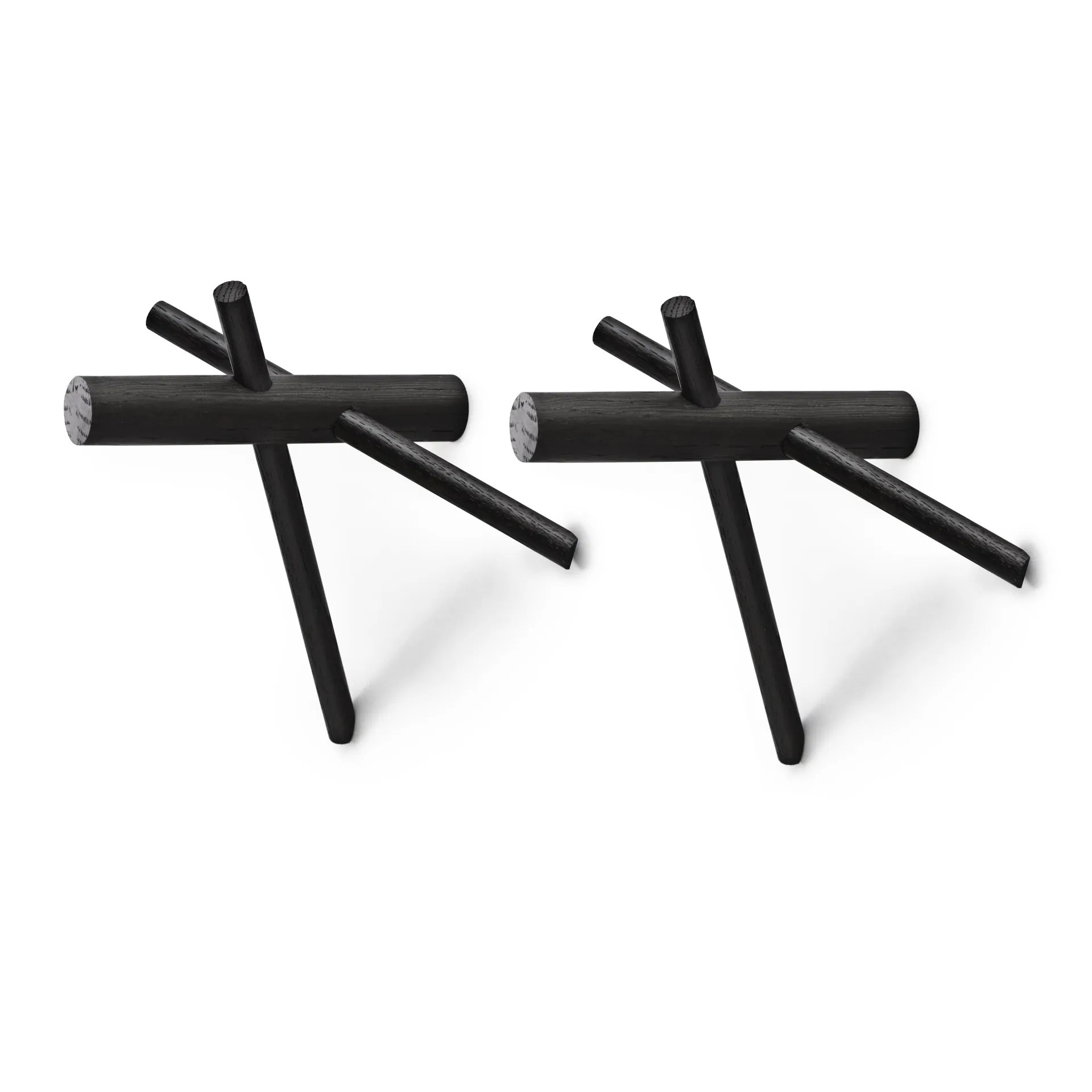 2 percheros Sticks, set de 2, negro Normann Copenhagen