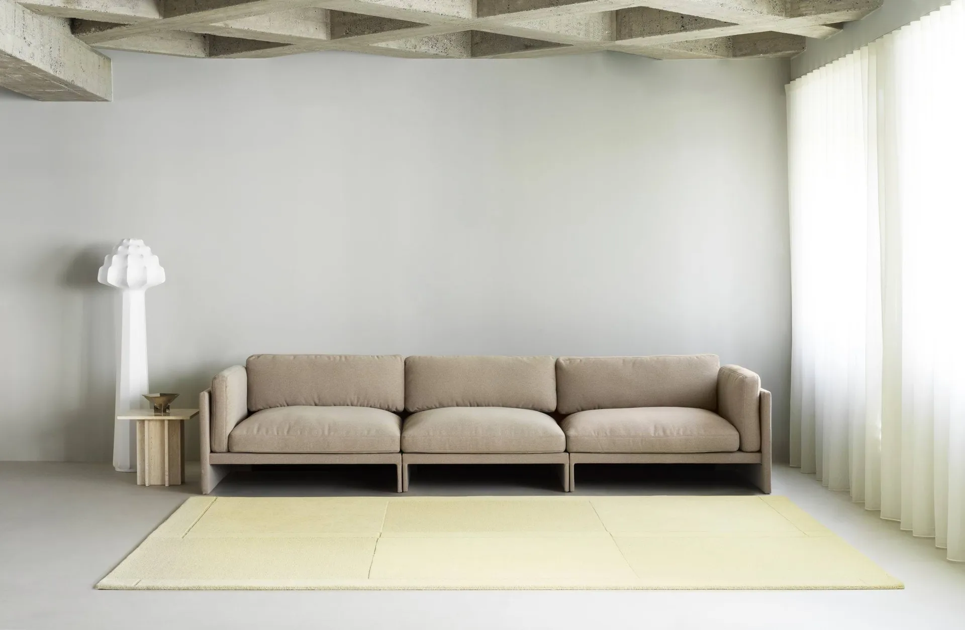 Alfombra de lana Level , Amarillo claro, 170x240 cm Normann Copenhagen