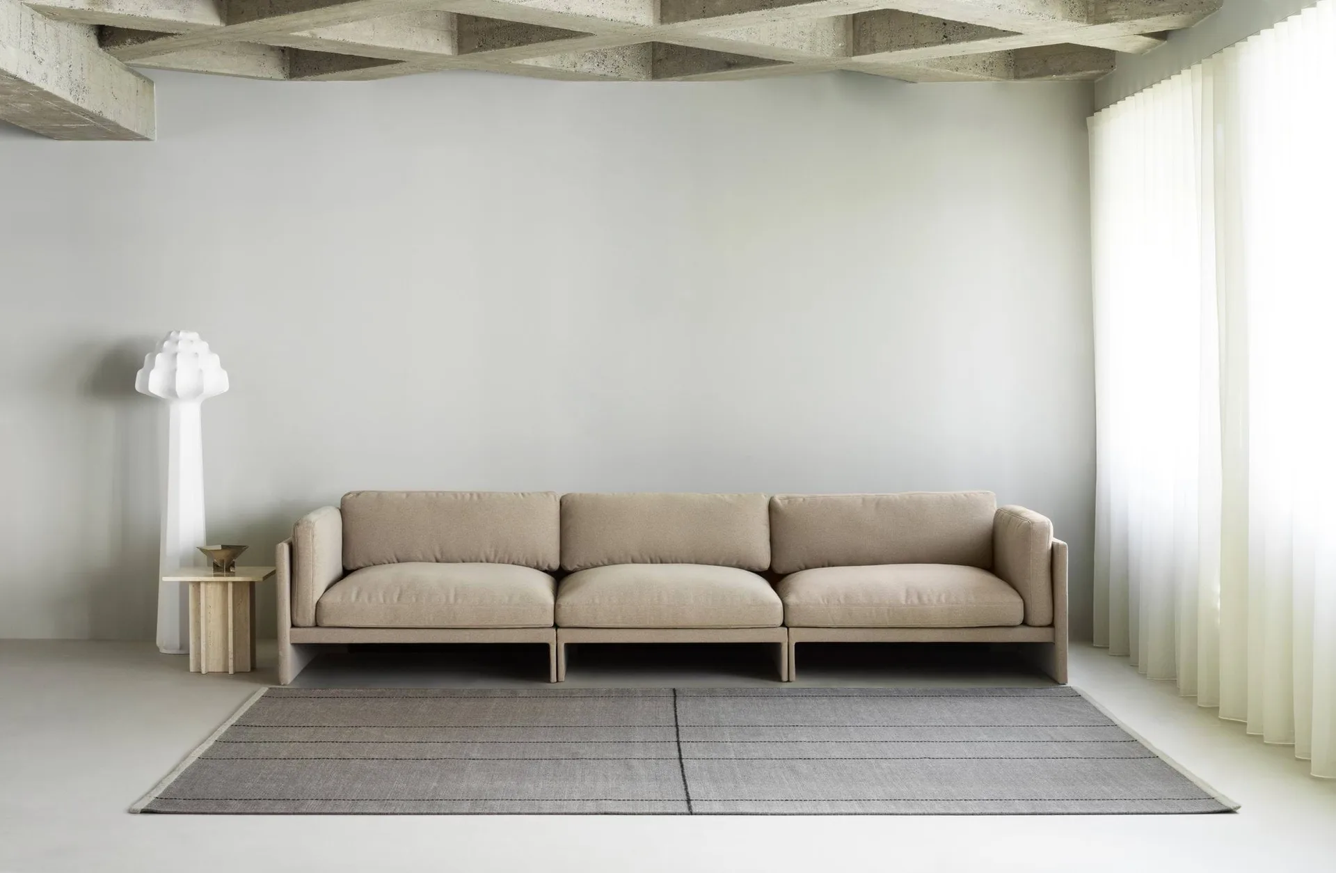 Alfombra de pasillo Seam 80x250 cm, Tonos grises, 80x250 cm Normann Copenhagen
