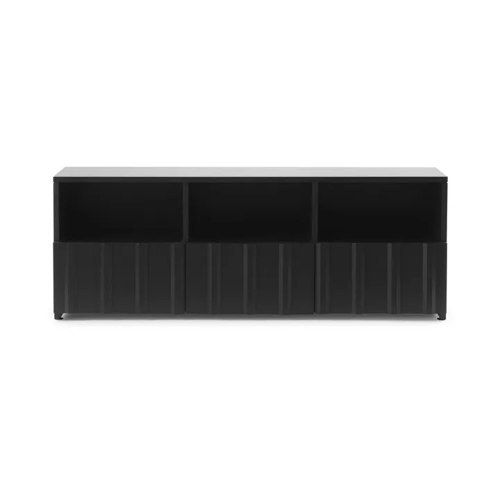 Aparador Rib hybrid - Soft black,, 44x120x38 cm - Normann Copenhagen