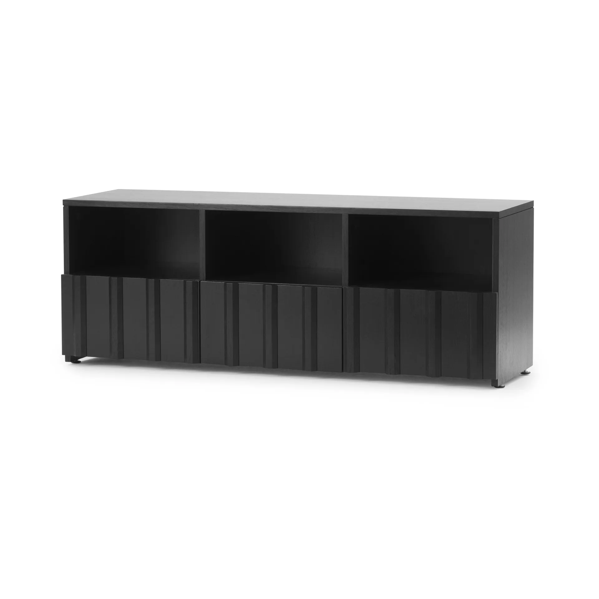 Aparador Rib hybrid, Soft black,, 44x120x38 cm Normann Copenhagen