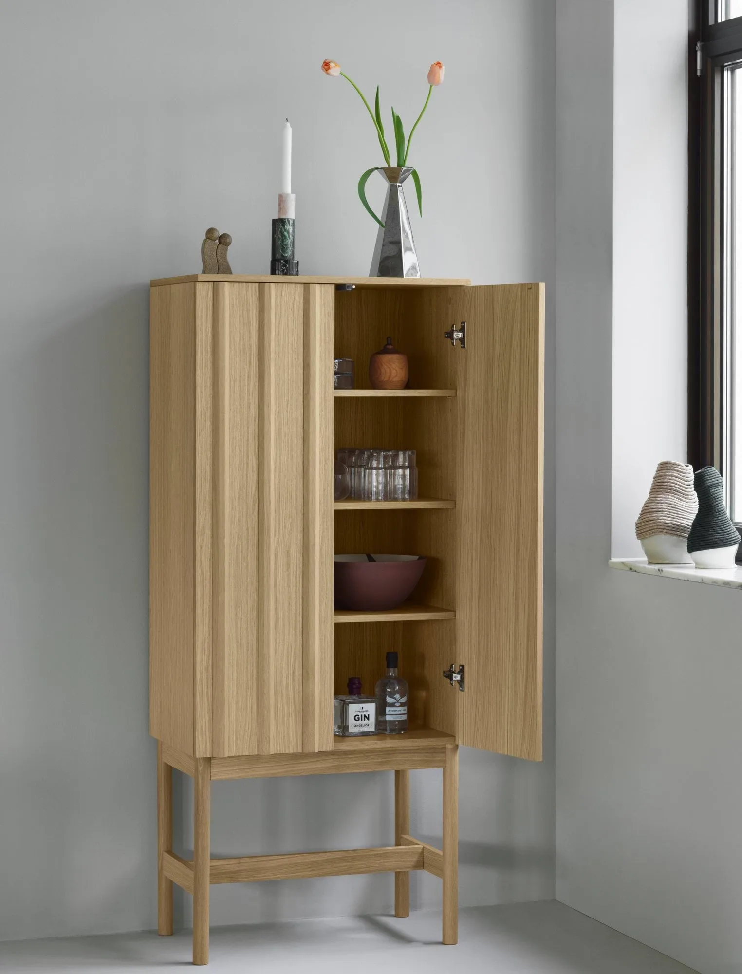 Armario Rib, Oak, 166,5x70x43 cm Normann Copenhagen