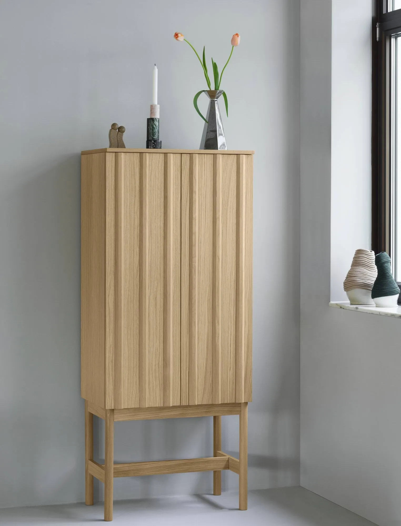 Armario Rib, Oak, 166,5x70x43 cm Normann Copenhagen