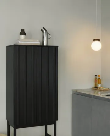 Armario Rib - Soft black, 166,5x70x43 cm - Normann Copenhagen