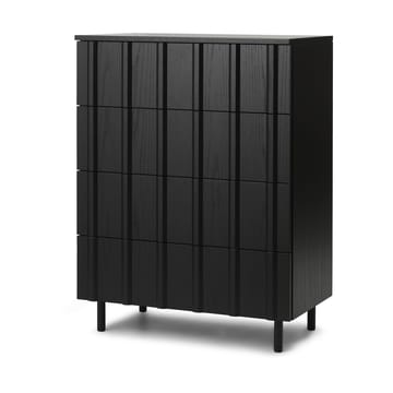 Cómoda Rib dresser 4 cajones - Soft Black - Normann Copenhagen