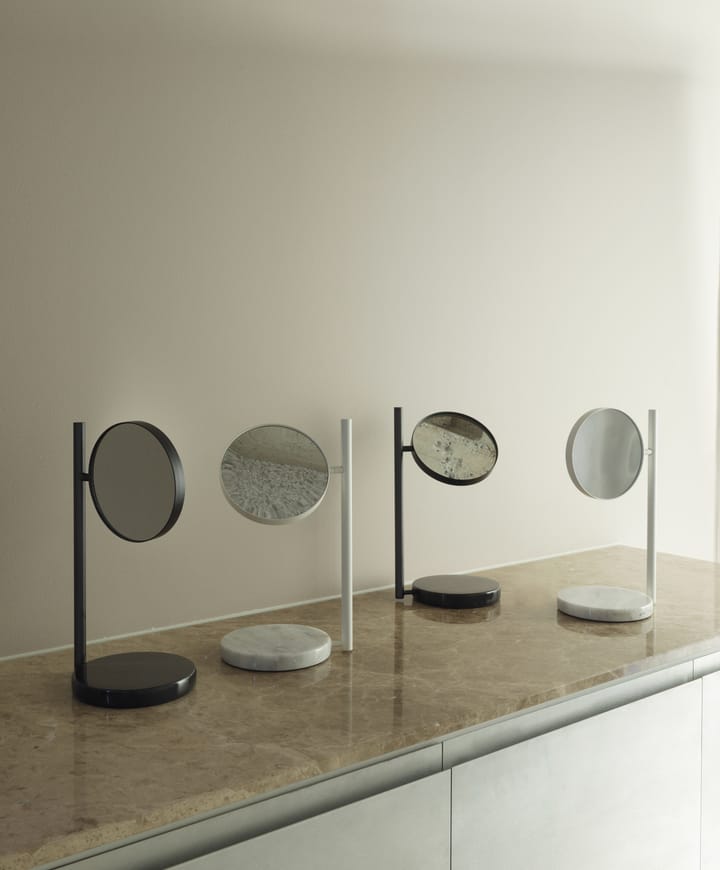 Espejo de mesa de doble cara Pose 21x39 cm - Blanco - Normann Copenhagen
