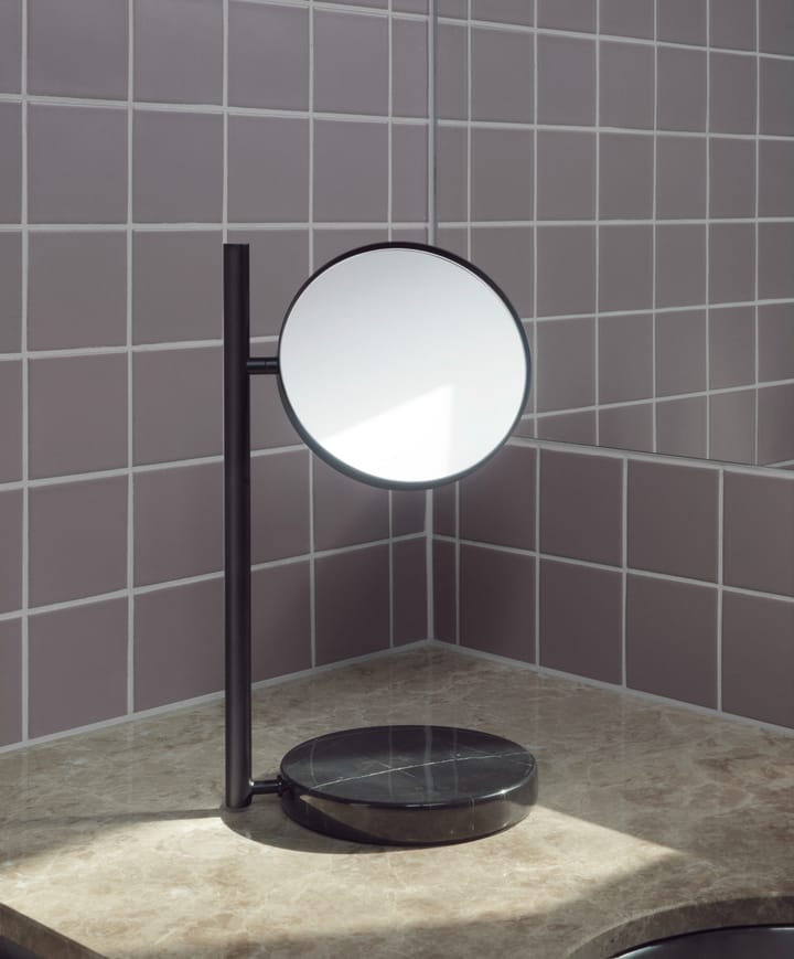 Espejo de mesa de doble cara Pose 21x39 cm - Negro - Normann Copenhagen