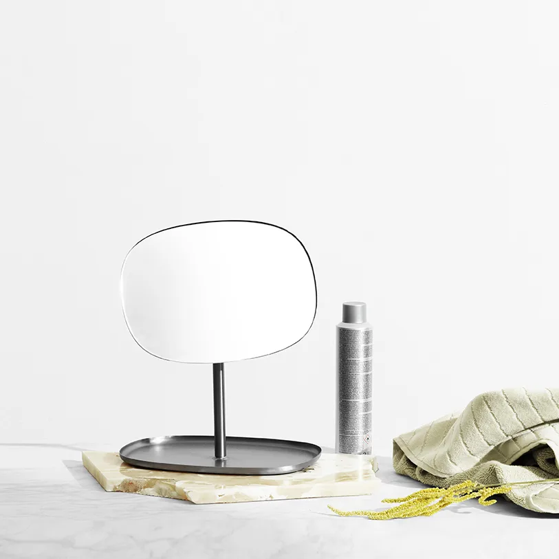 Espejo para tocador Flip, acero mate Normann Copenhagen