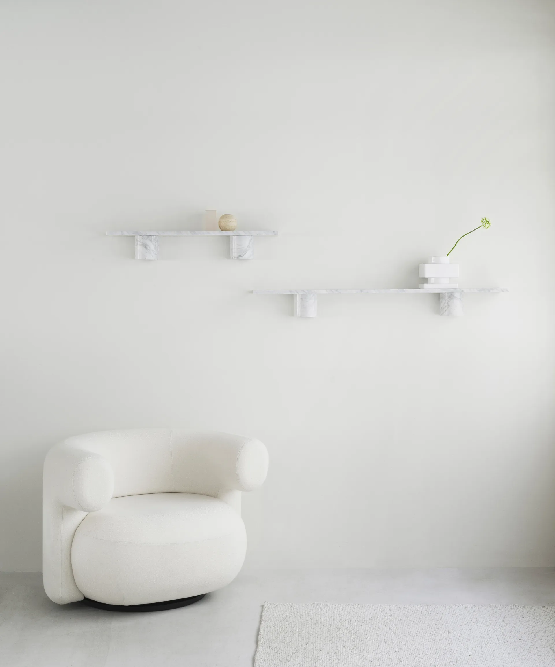 Estantería Sten Shelf 120 cm, Mármol blanco Normann Copenhagen