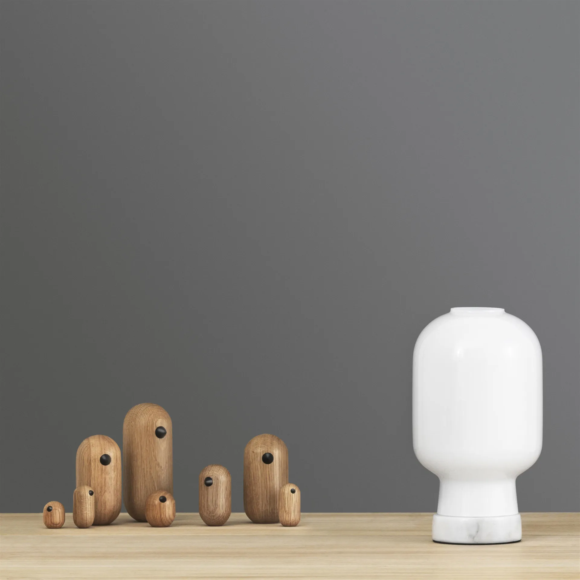 Lámpara de mesa Amp, blanco Normann Copenhagen