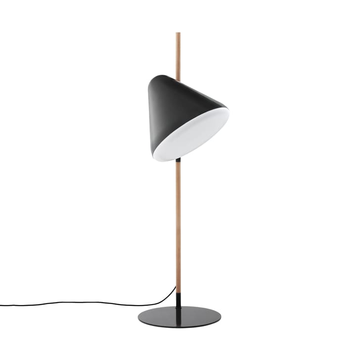 Lámpara de pie Hello, Grey, base de haya Normann Copenhagen
