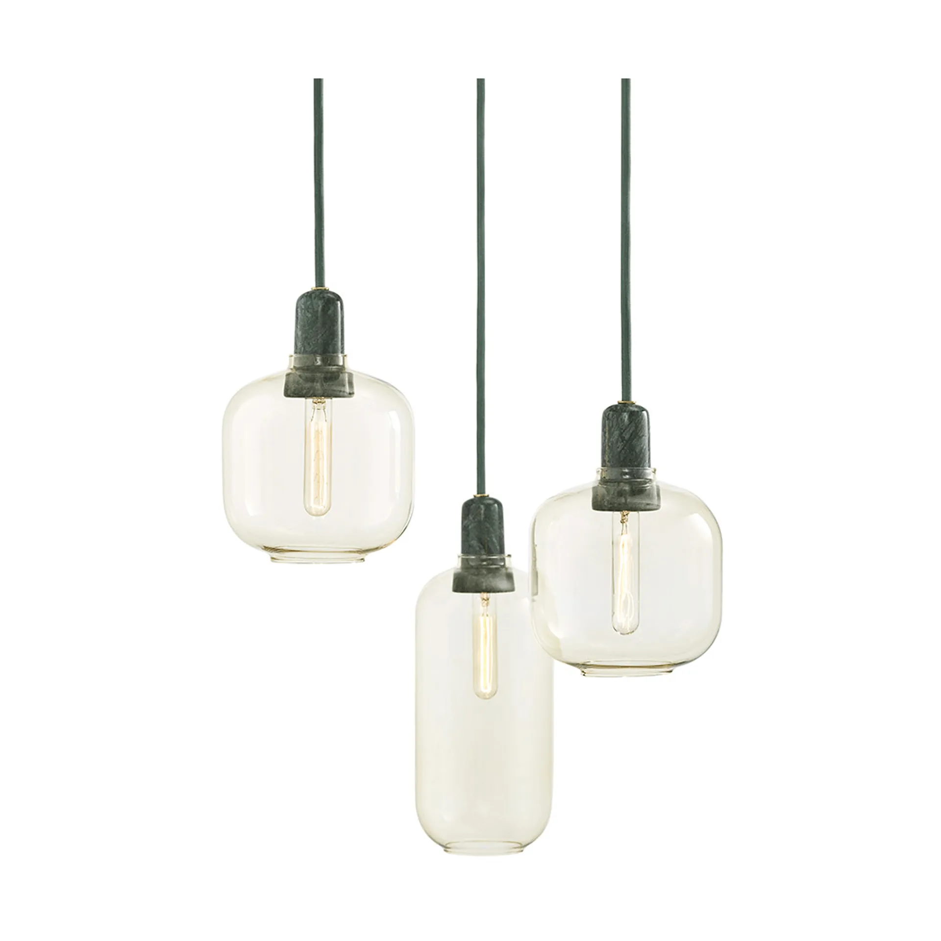Lámpara de techo Amp L, dorado-verde Normann Copenhagen
