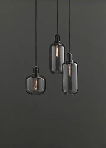 Lámpara de techo Amp L - gris-negro - Normann Copenhagen