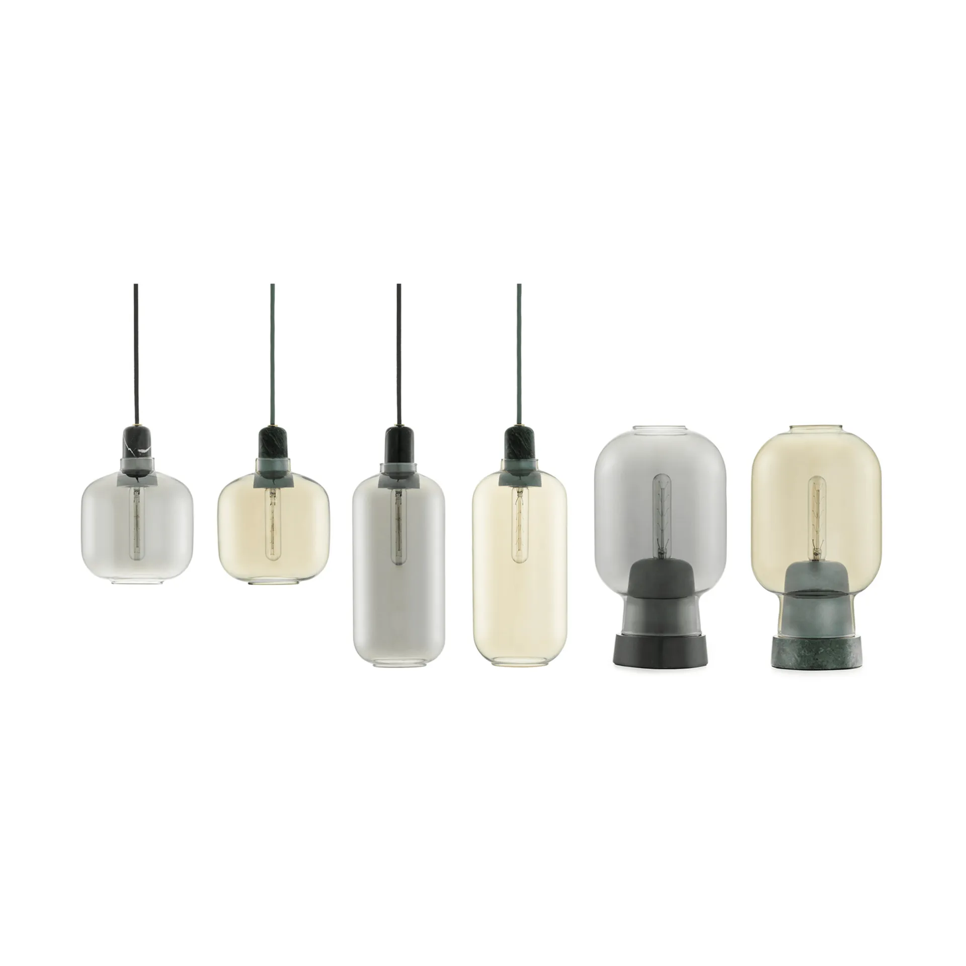 Lámpara de techo Amp S, gris-negro Normann Copenhagen