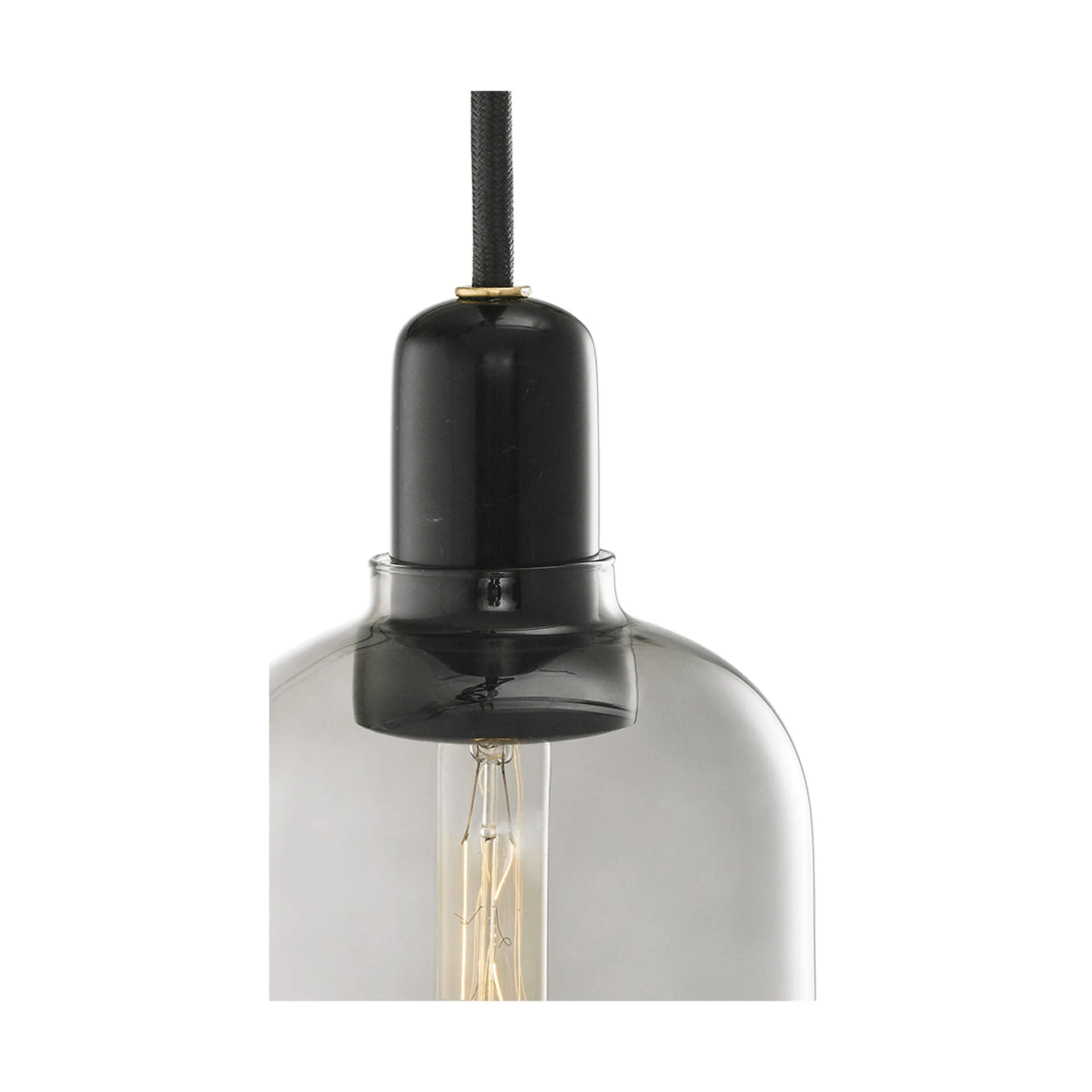 Lámpara de techo Amp S, gris-negro Normann Copenhagen