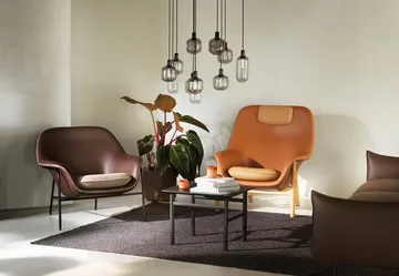 Lámpara de techo Amp S - gris-negro - Normann Copenhagen