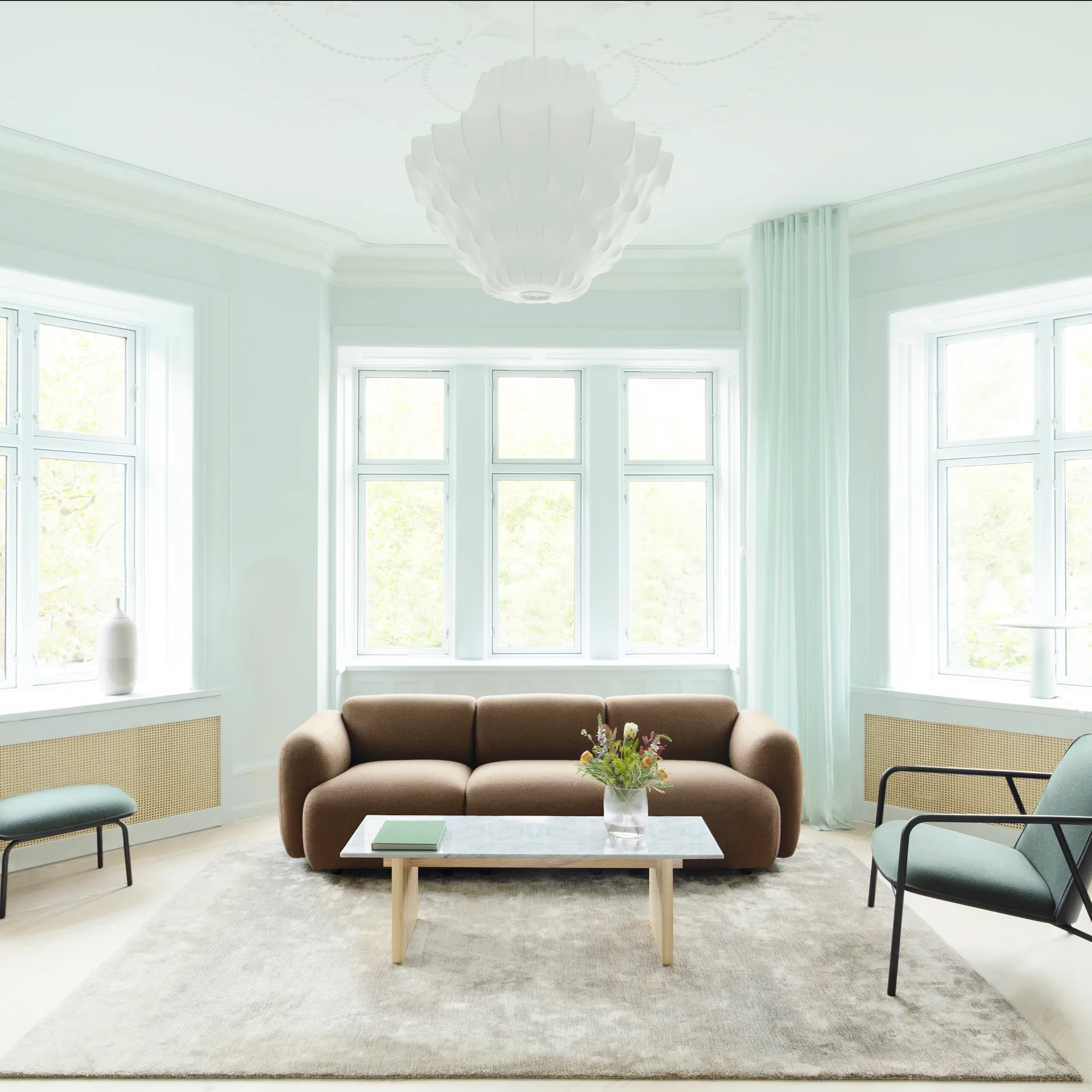 Lámpara de techo Phantom grande, blanco Normann Copenhagen