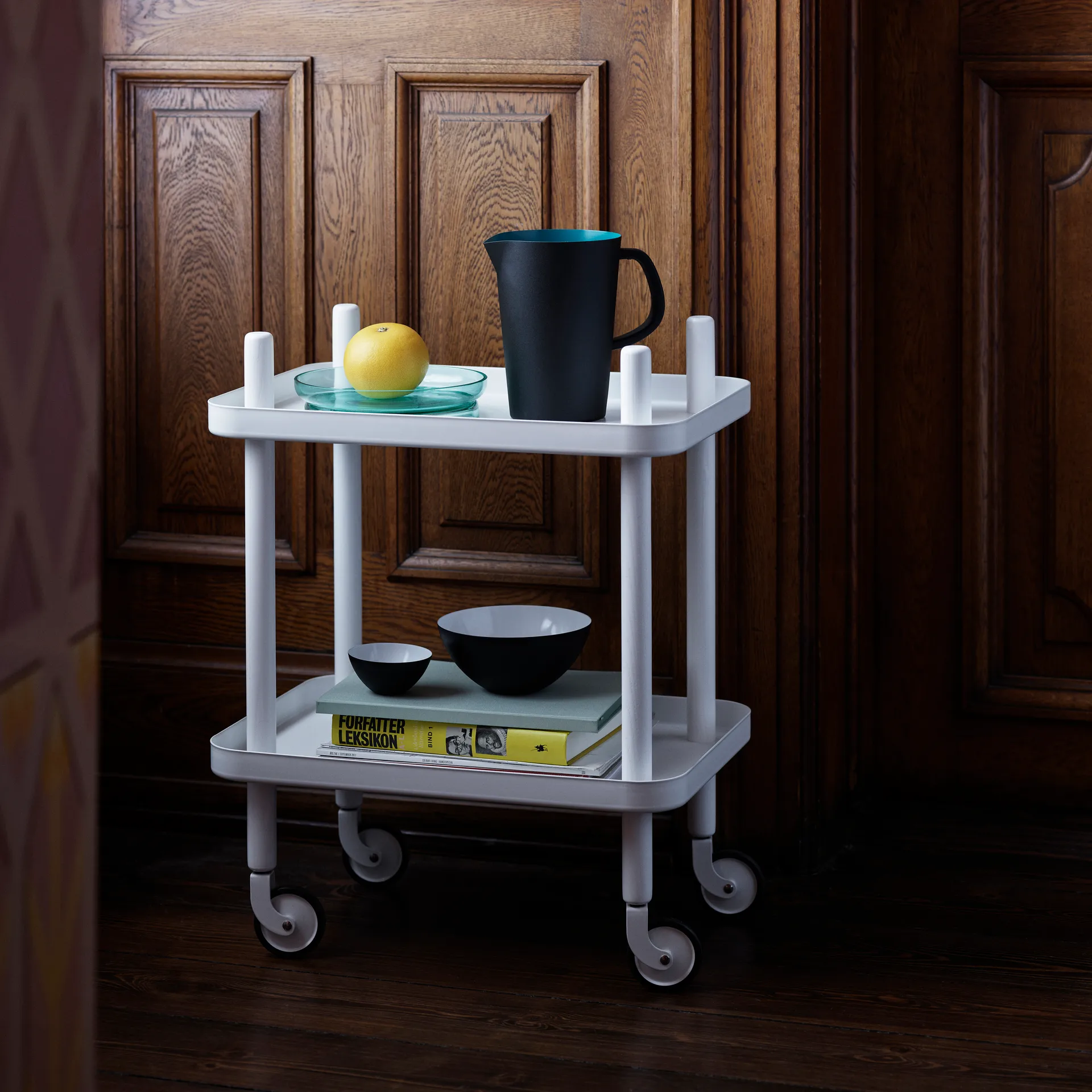 Mesa auxiliar Block, blanco-blanco Normann Copenhagen