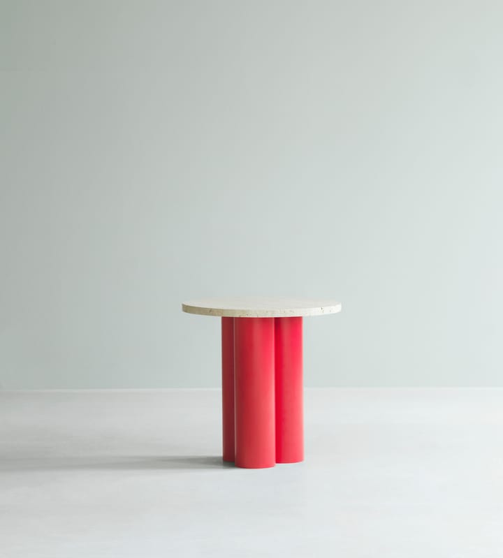 Mesa auxiliar Dit Ø40 cm, Travertine Light-bright red Normann Copenhagen