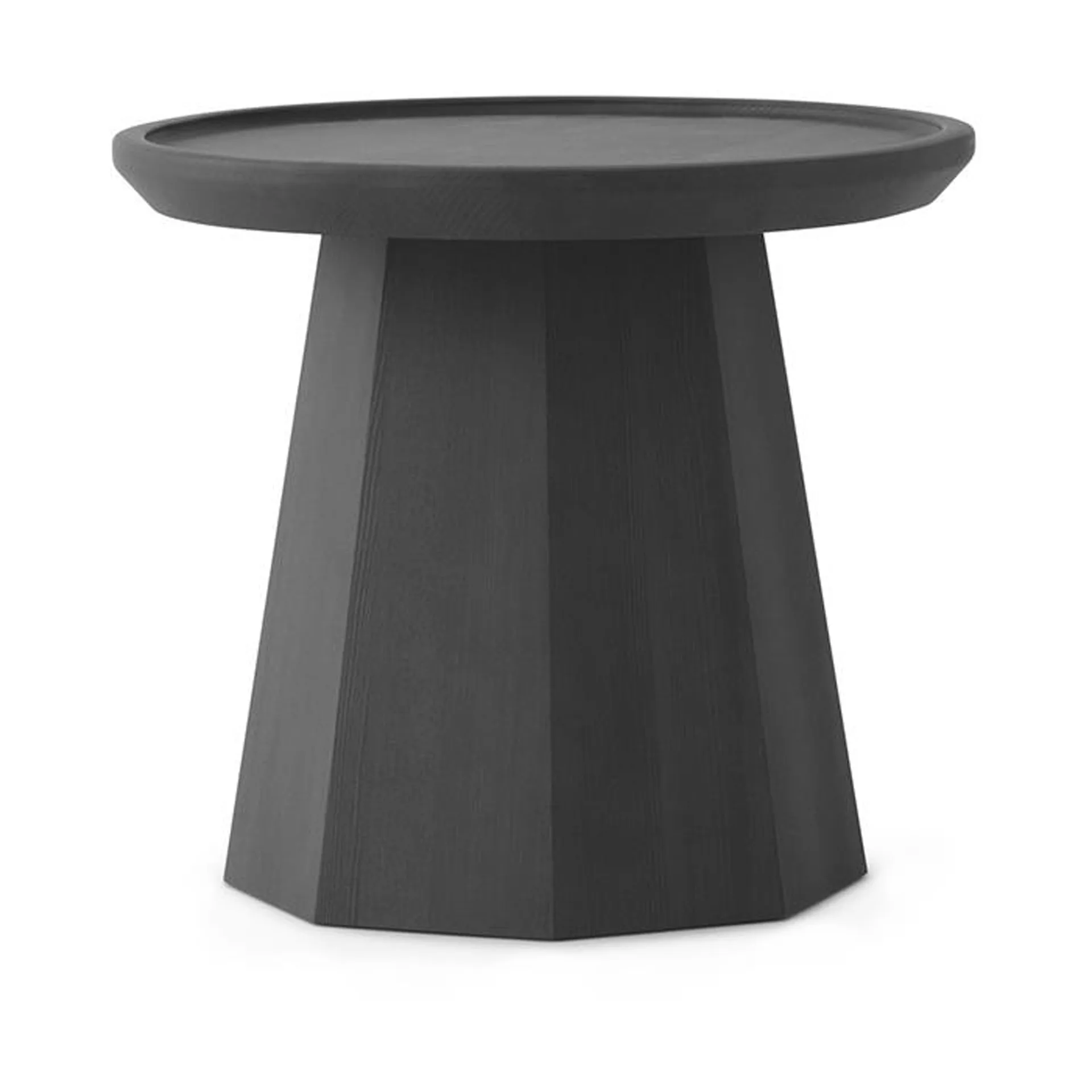 Mesa auxiliar Pine table small Ø45 cm H: 40,6 cm, Dark Grey Normann Copenhagen