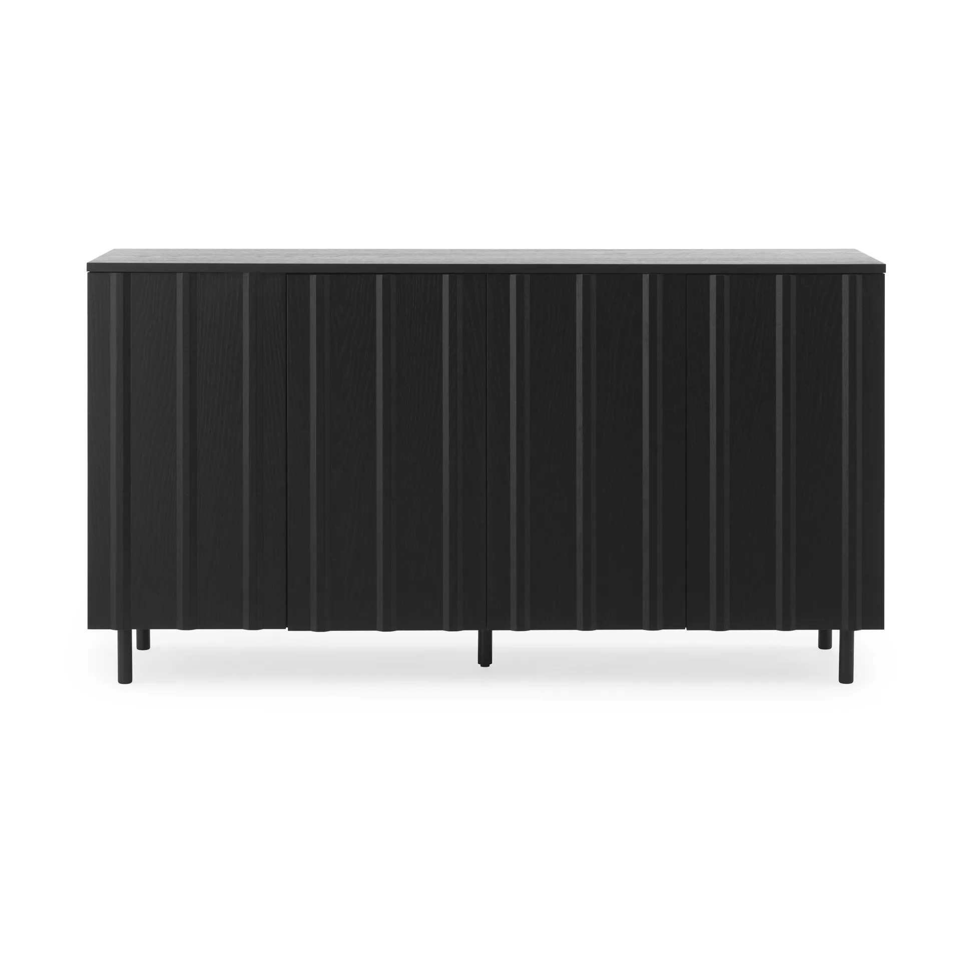 Mesa auxiliar Rib 45x159 cm, Soft Black Normann Copenhagen