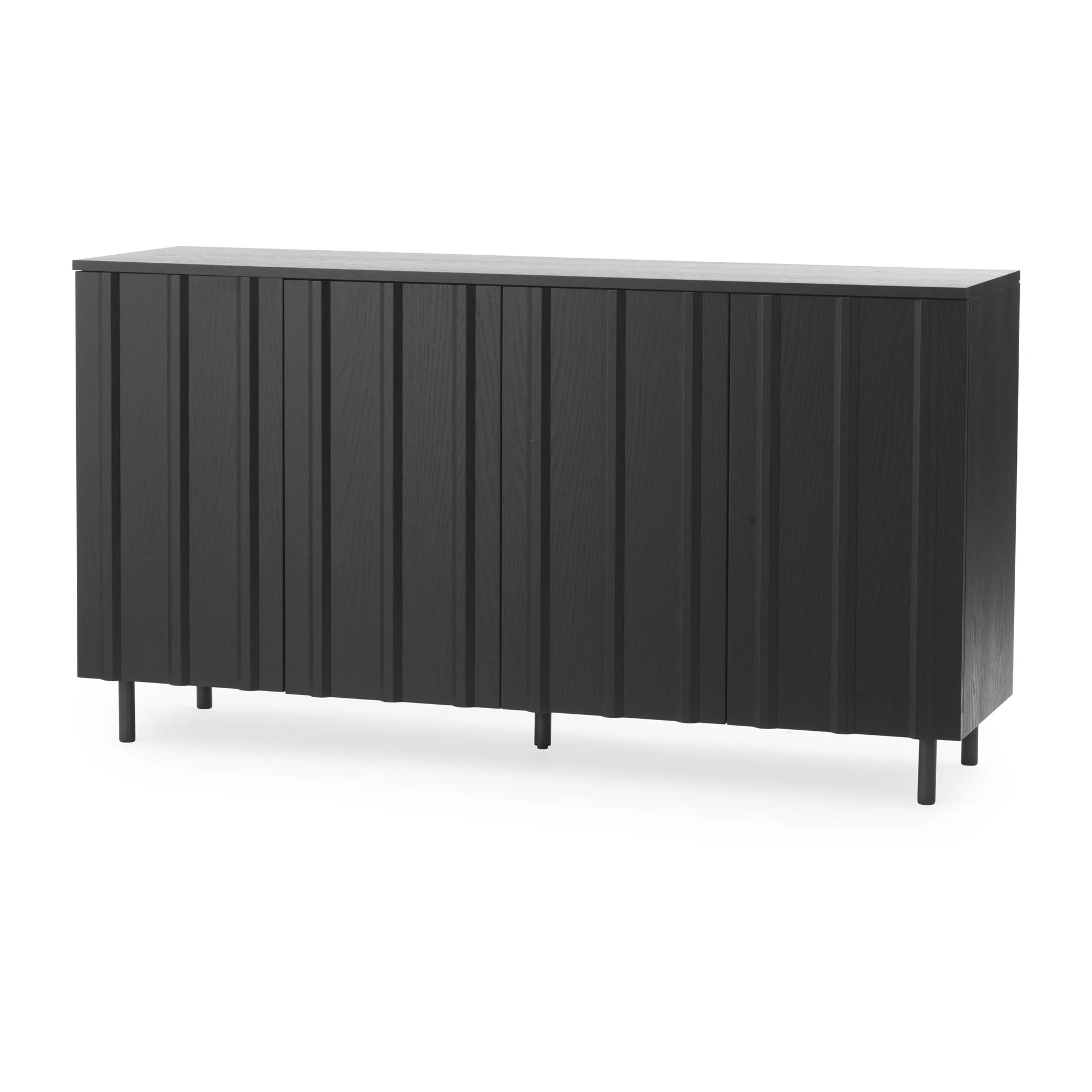 Mesa auxiliar Rib 45x159 cm, Soft Black Normann Copenhagen