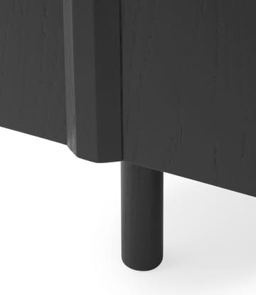 Mesa auxiliar Rib 45x159 cm - Soft Black - Normann Copenhagen