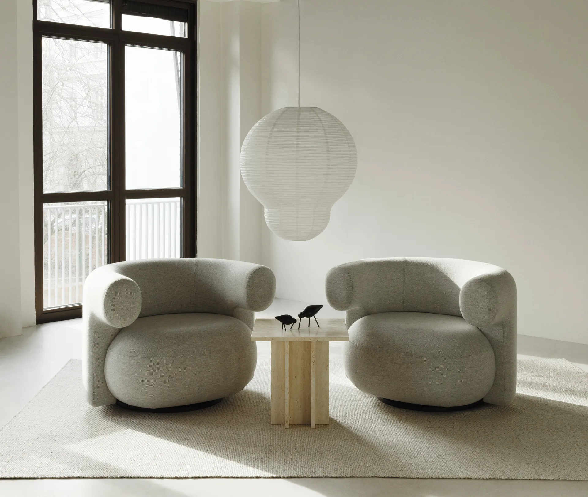 Mesa de centro Edge small, Travertine Normann Copenhagen