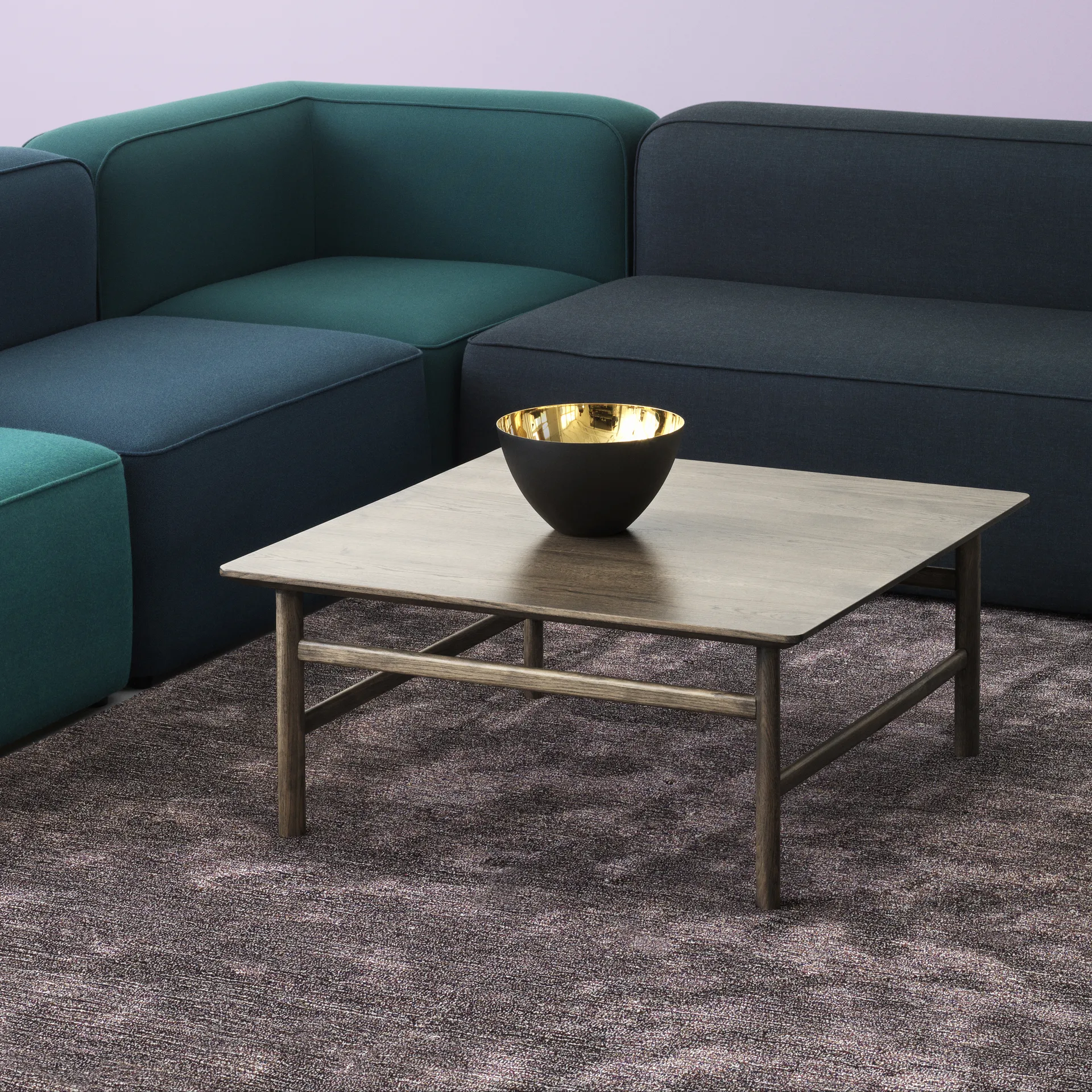 Mesa de centro Grow, Roble lacado transparente, large Normann Copenhagen