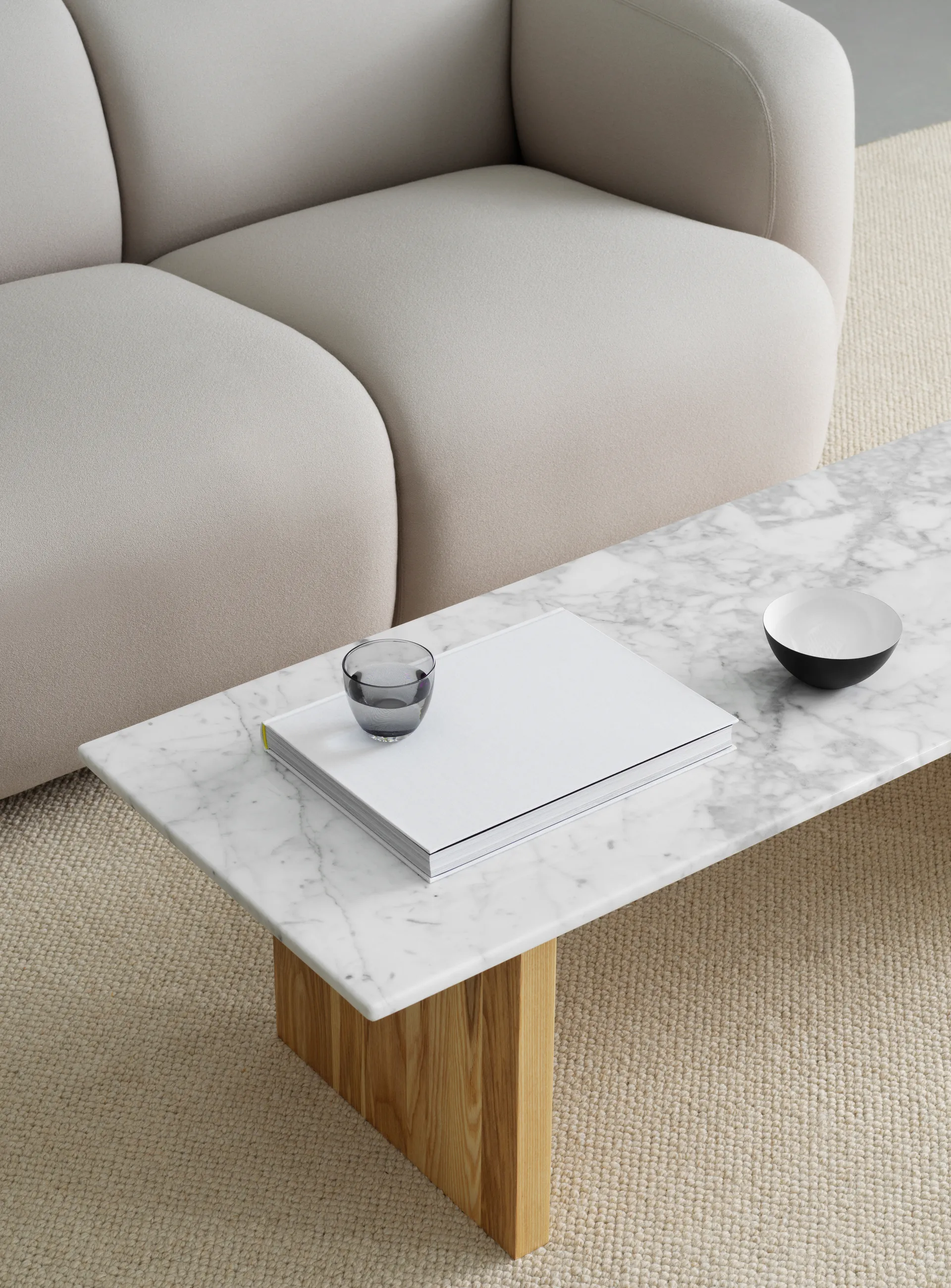 Mesa de centro Solid Table 130x38,5x40 cm, White Normann Copenhagen