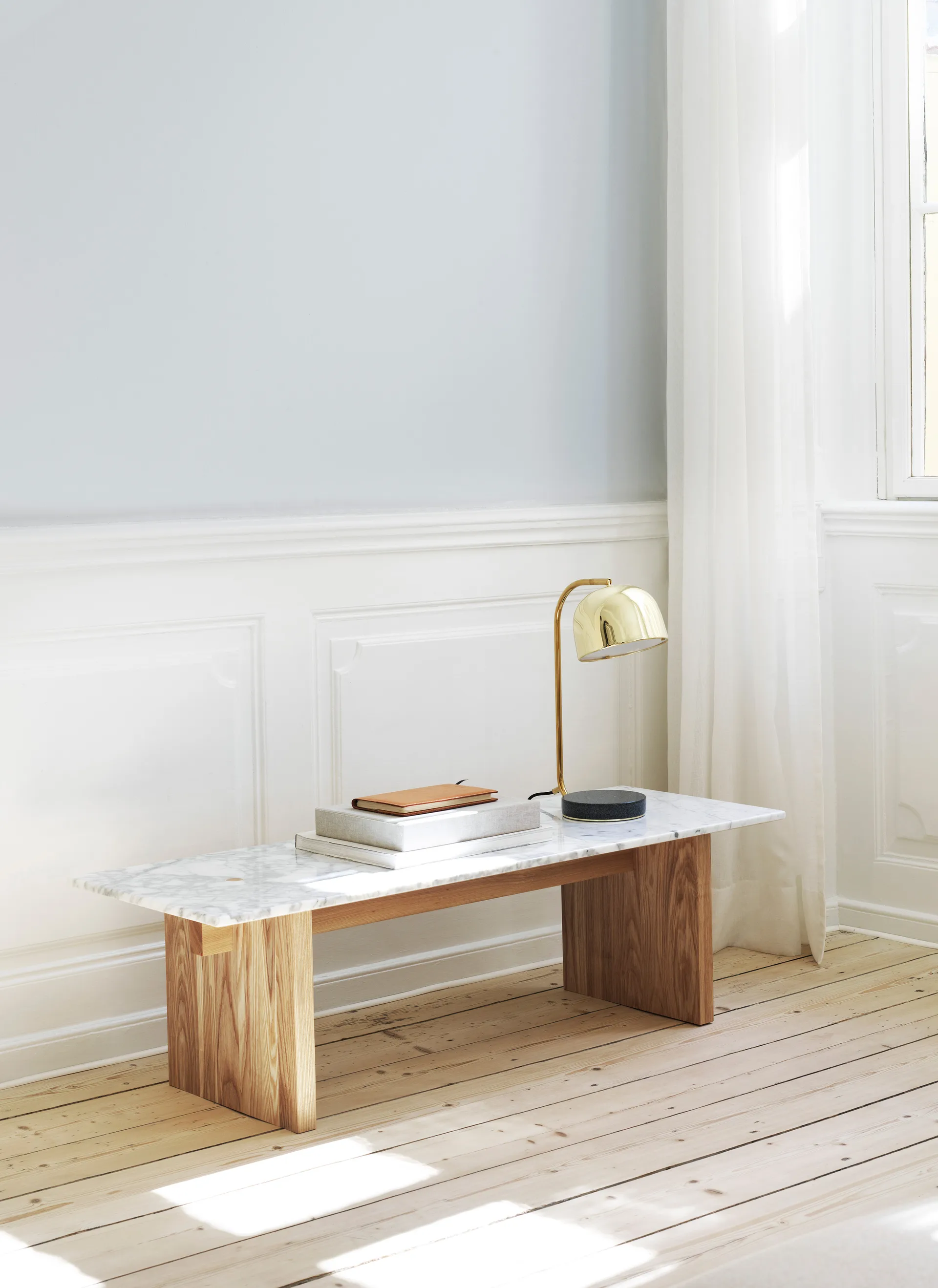 Mesa de centro Solid Table 130x38,5x40 cm, White Normann Copenhagen