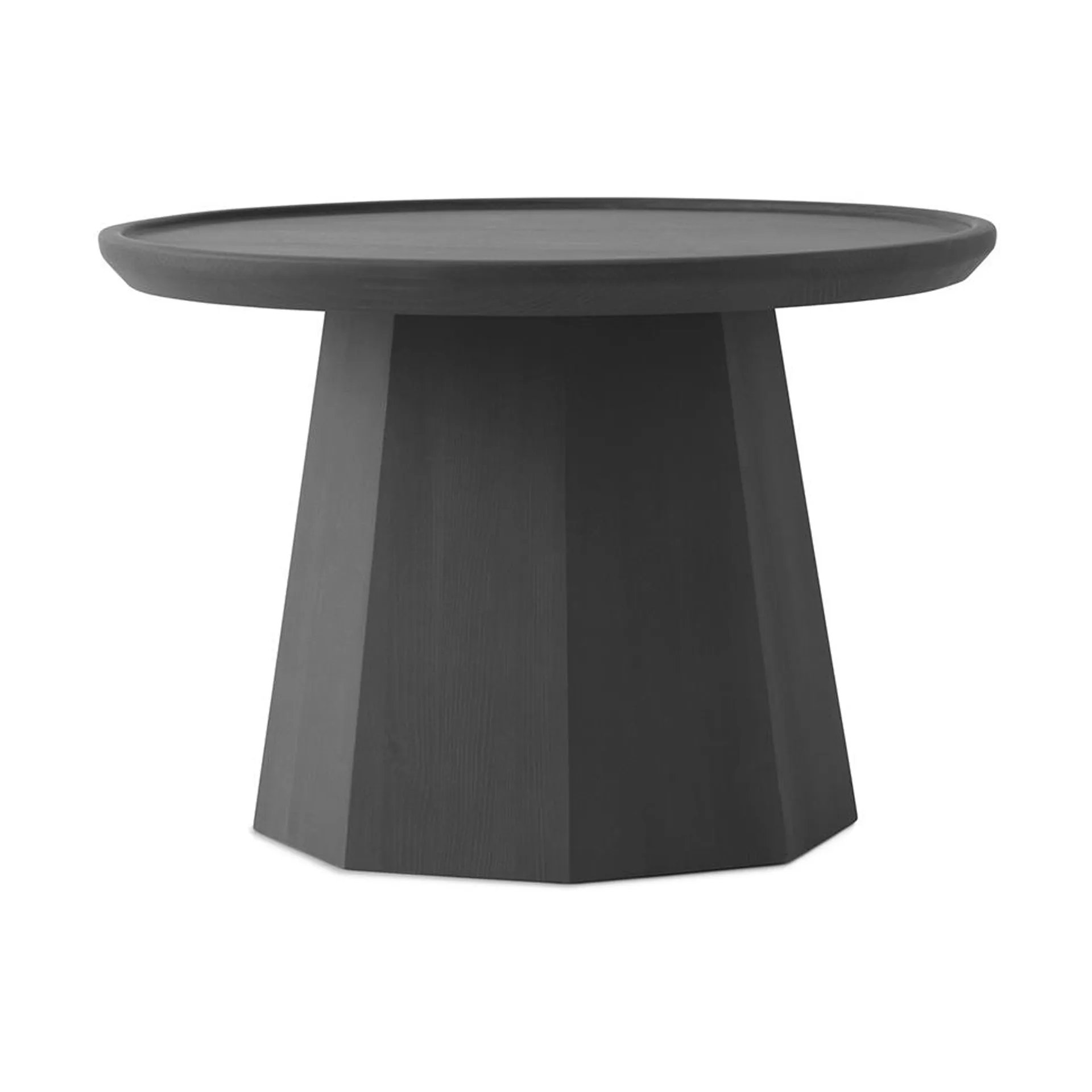 Mesa Pine table large Ø65 cm H: 44,5 cm, Dark Grey Normann Copenhagen