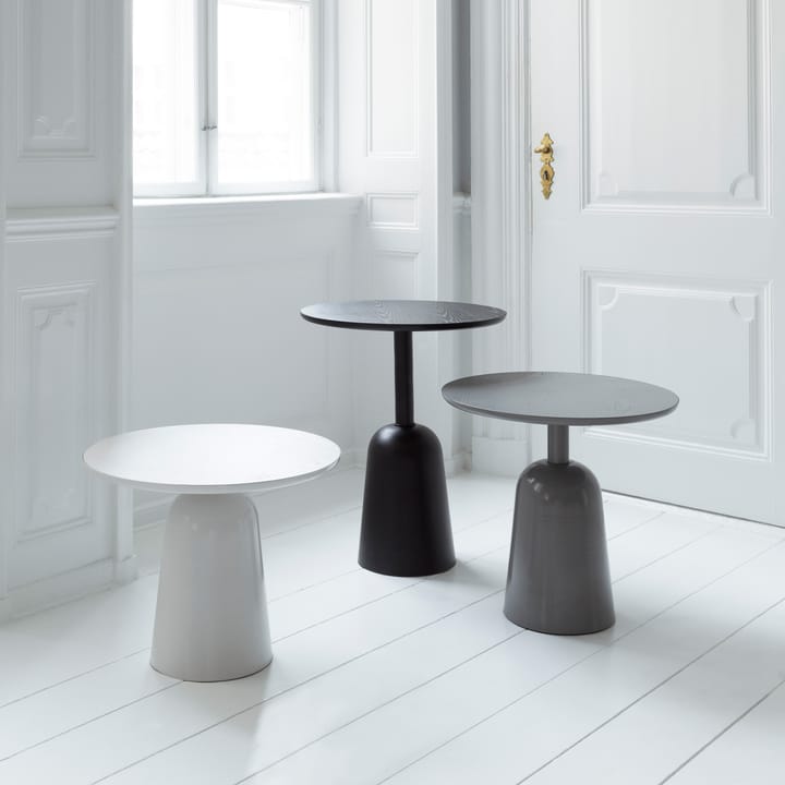 Mesa Turn ajustable Ø55 cm, gris cálido Normann Copenhagen
