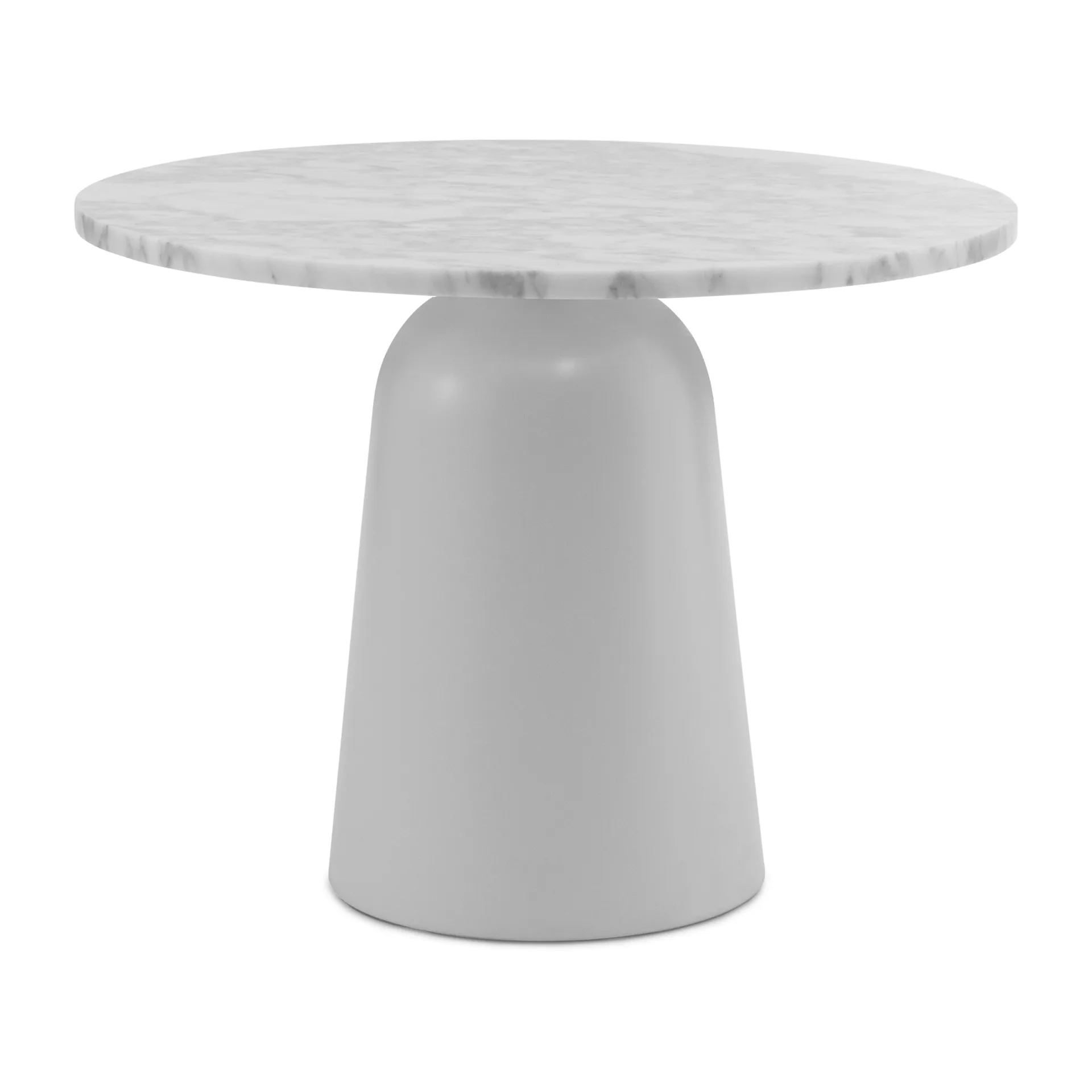 Mesa Turn ajustable Ø55 cm, mármol blanco Normann Copenhagen