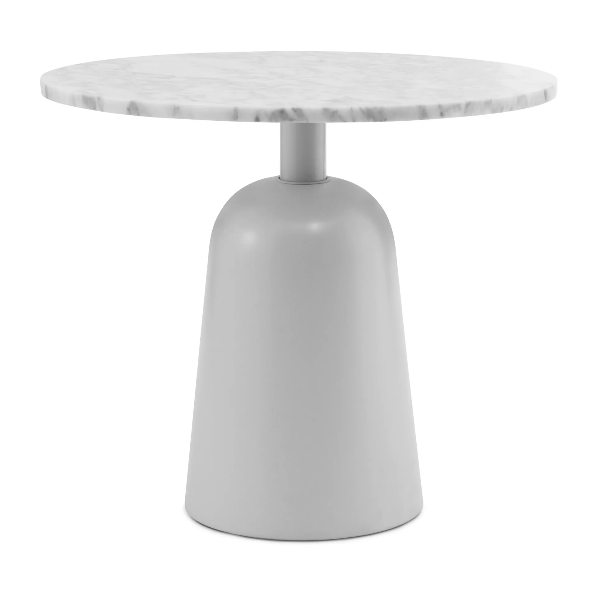 Mesa Turn ajustable Ø55 cm, mármol blanco Normann Copenhagen