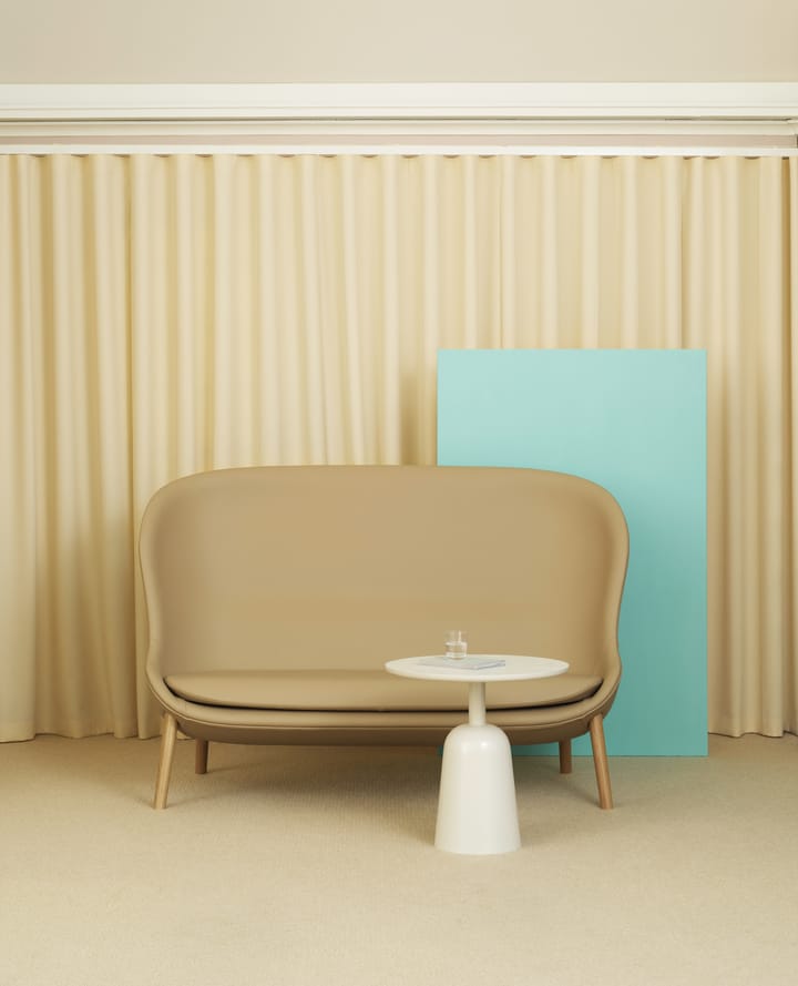 Mesa Turn ajustable Ø55 cm, mármol blanco Normann Copenhagen