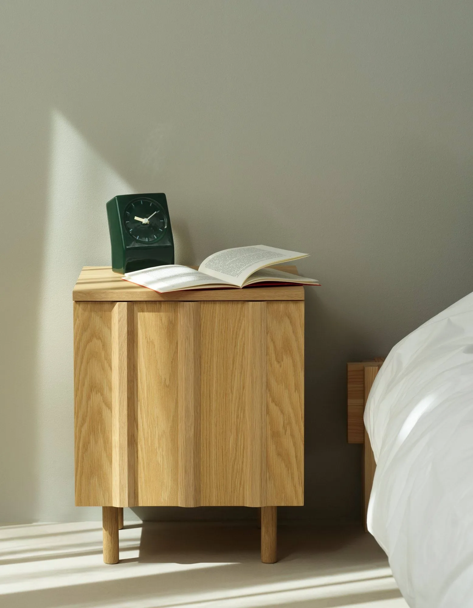 Mesilla de noche Rib , Oak, 52x42x40 cm Normann Copenhagen