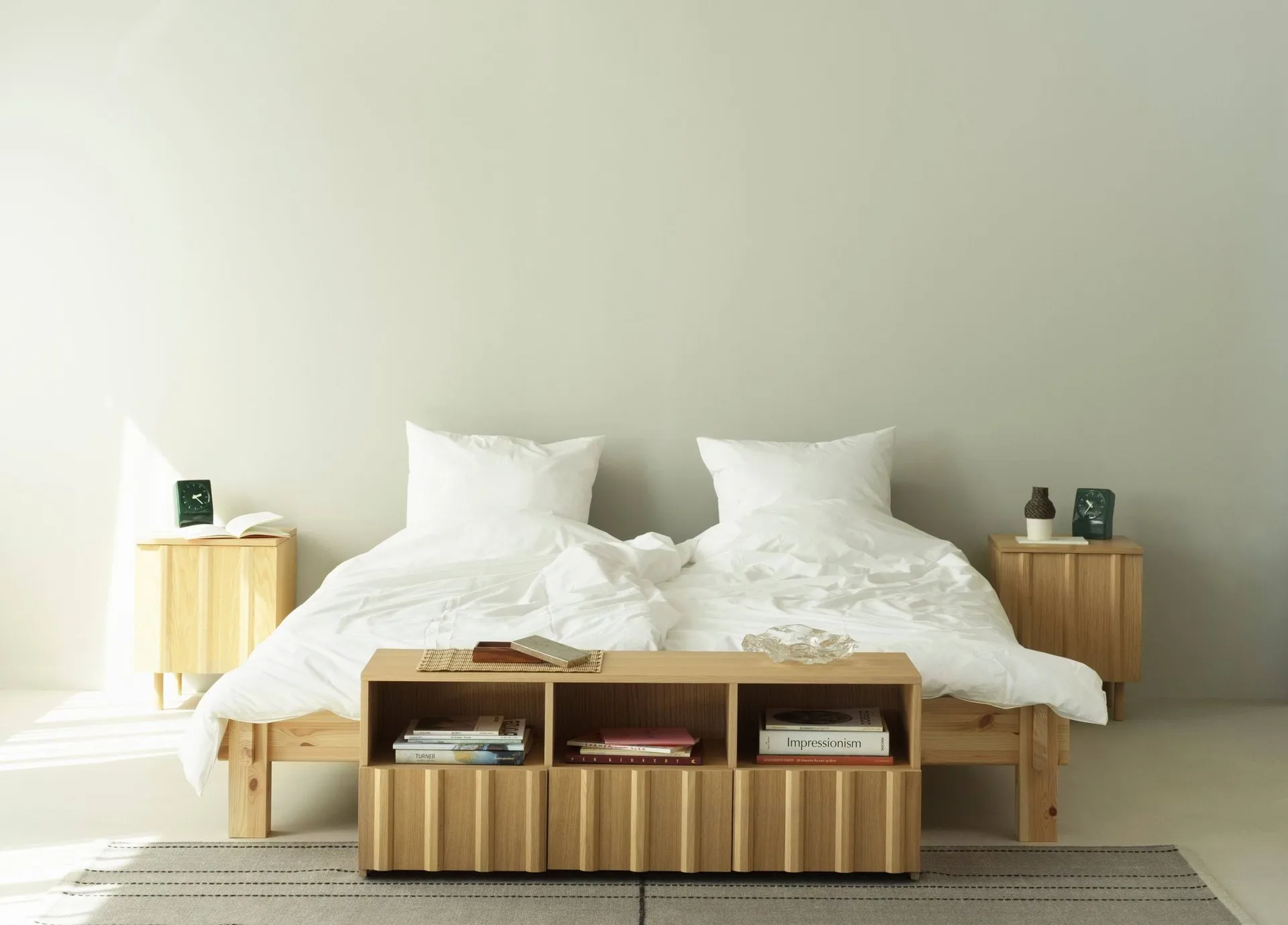 Mesilla de noche Rib , Oak, 52x42x40 cm Normann Copenhagen