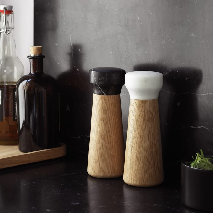 Molinillo de pimienta Craft roble-mármol negro, pequeño Normann Copenhagen