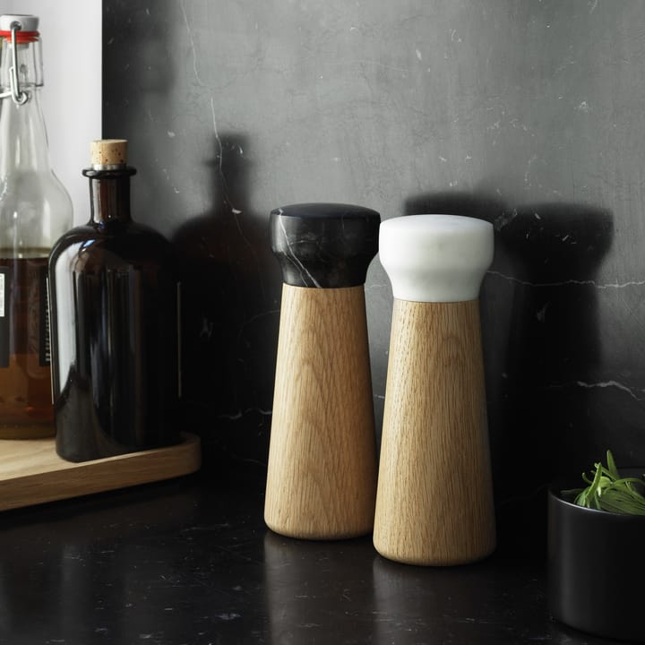 Molinillo de sal Craft roble-mármol blanco, pequeño Normann Copenhagen