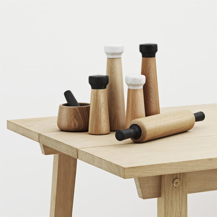 Molinillo de sal Craft roble-mármol blanco, pequeño Normann Copenhagen